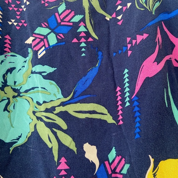 Tropical Floral Crop Top | Lightweight with Half Zipper in the Back - Picture 2 of 7